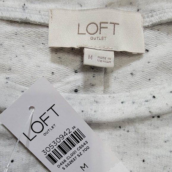 Loft Dolman Sleeve Light Grey Women’s Top Size M. - Picture 2 of 9